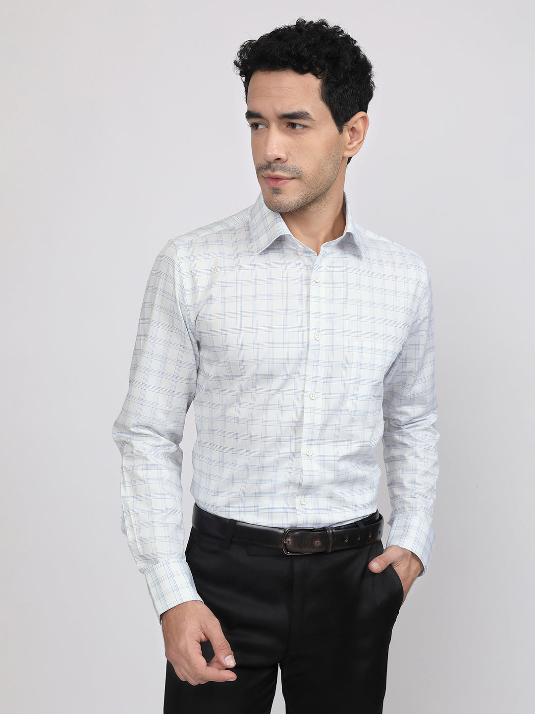 Regular Fit Formal Shirts For Men Perfectly Handfinished Collar & Cuffs