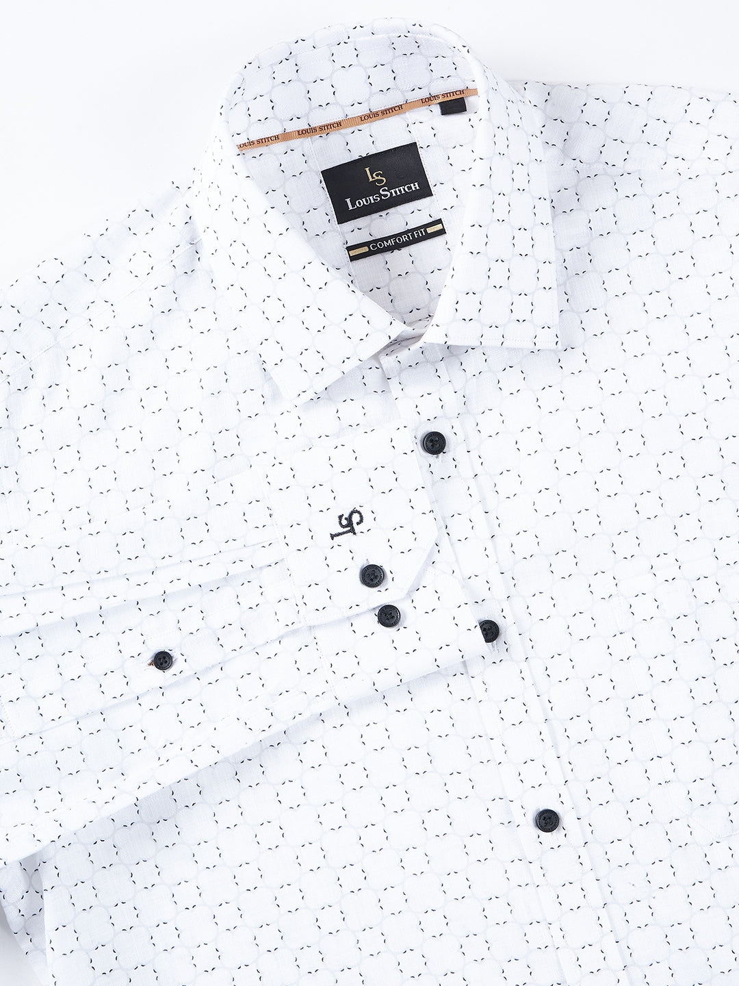 Regular Fit Geometric Multi-Color Shirt For Men