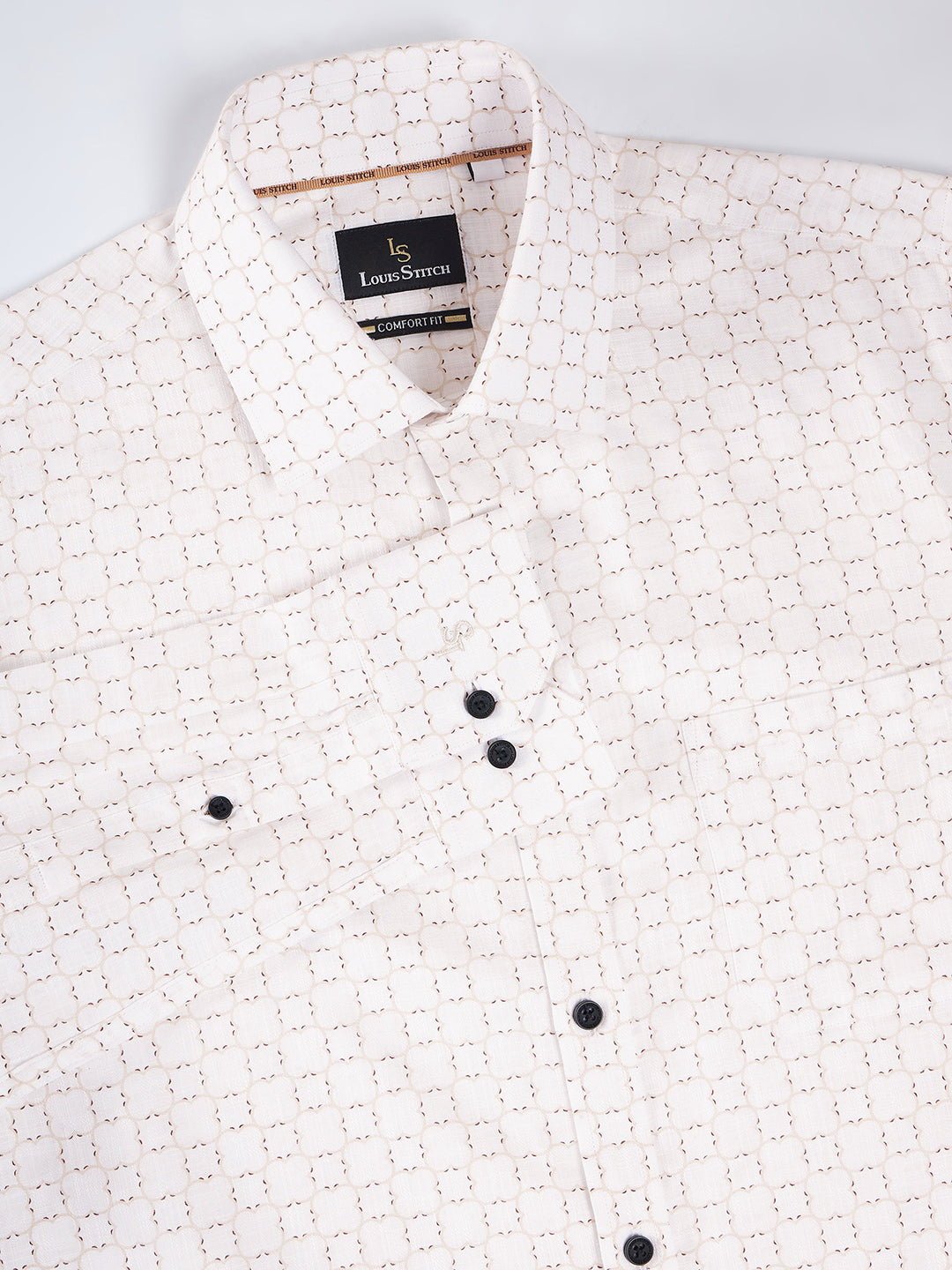 Regular Fit Geometric Multi-Color Shirt For Men