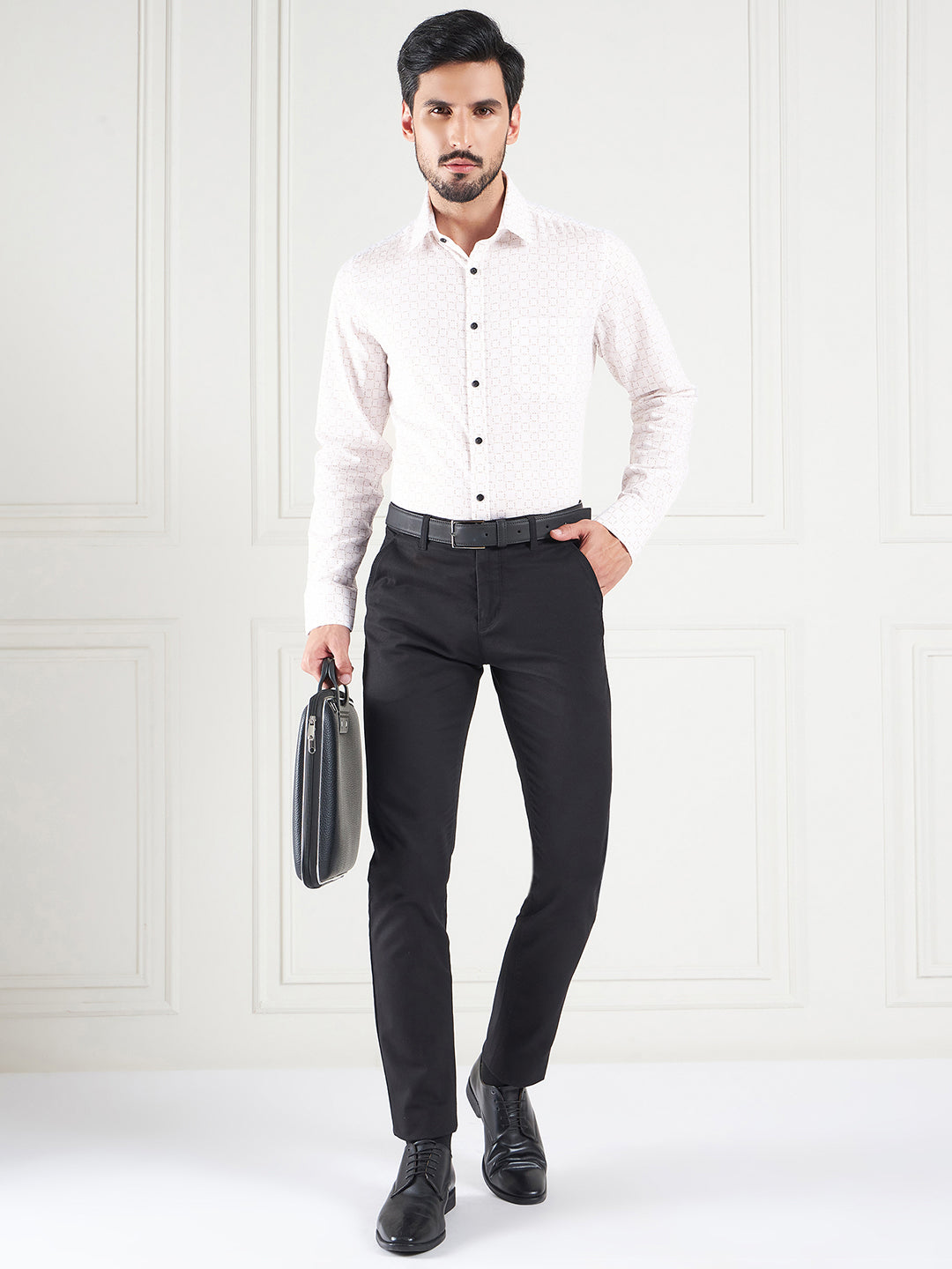 Regular Fit Geometric Multi-Color Shirt For Men