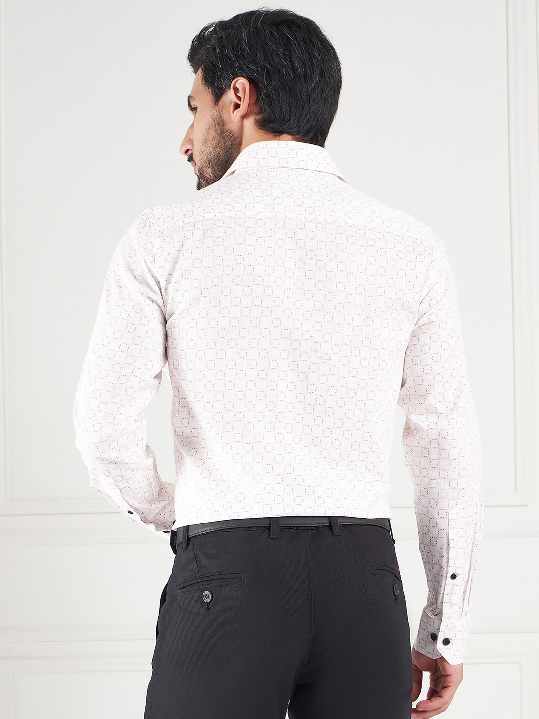 Regular Fit Geometric Multi-Color Shirt For Men