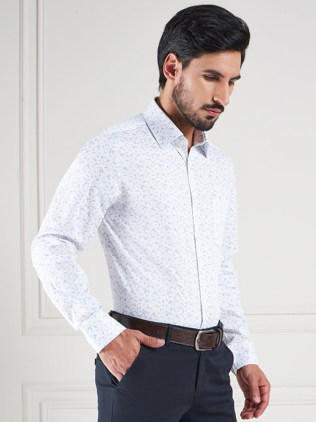 Regular Fit Floral Multi-Color Shirt For Men