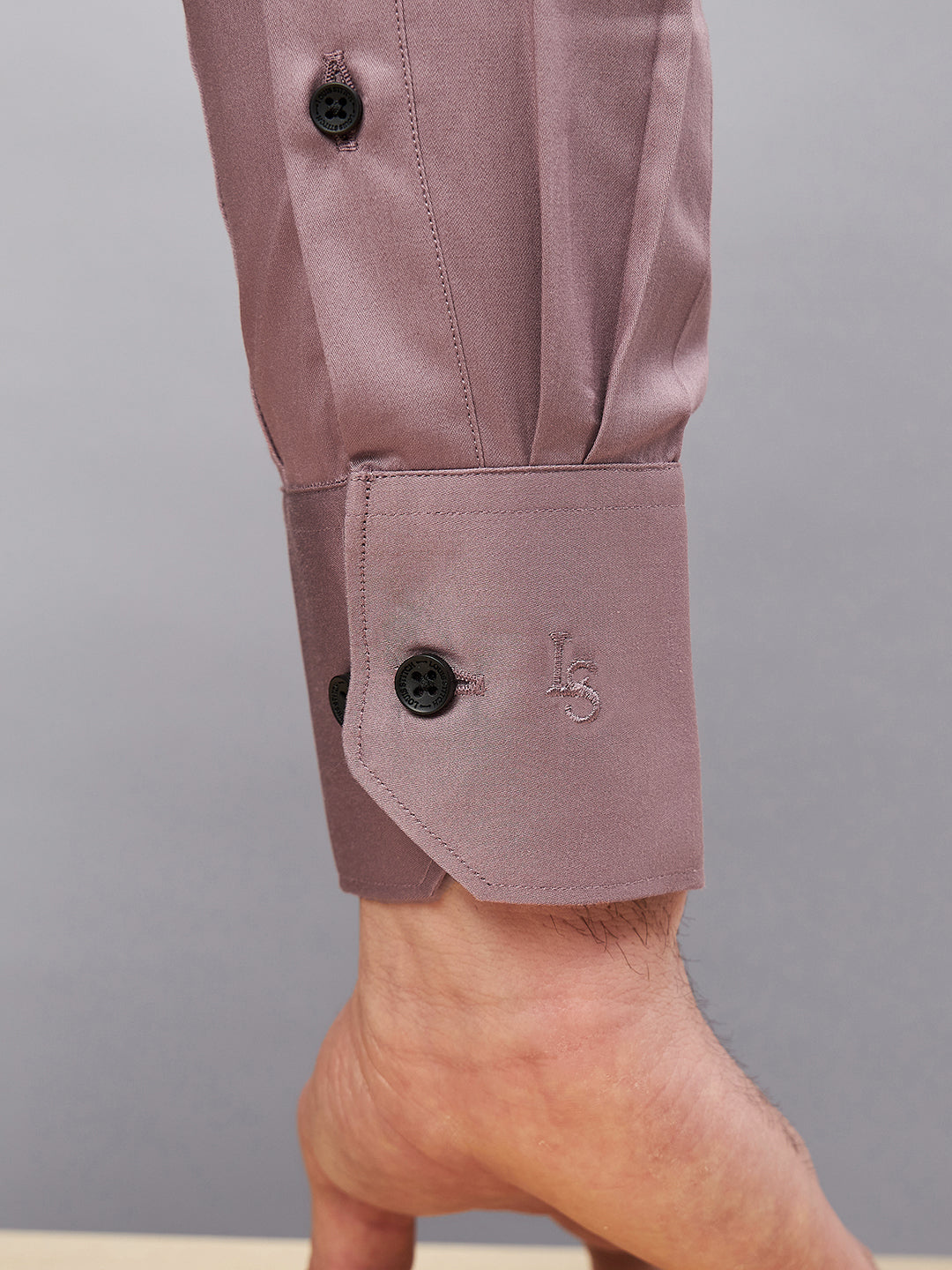 Regular Fit Semi Formal Solid Pink Shirt For Men