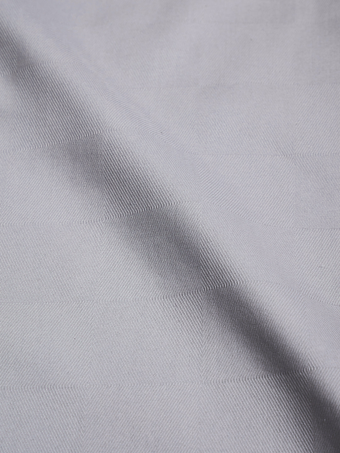 Regular Fit Formal Textured Grey Shirt For Men
