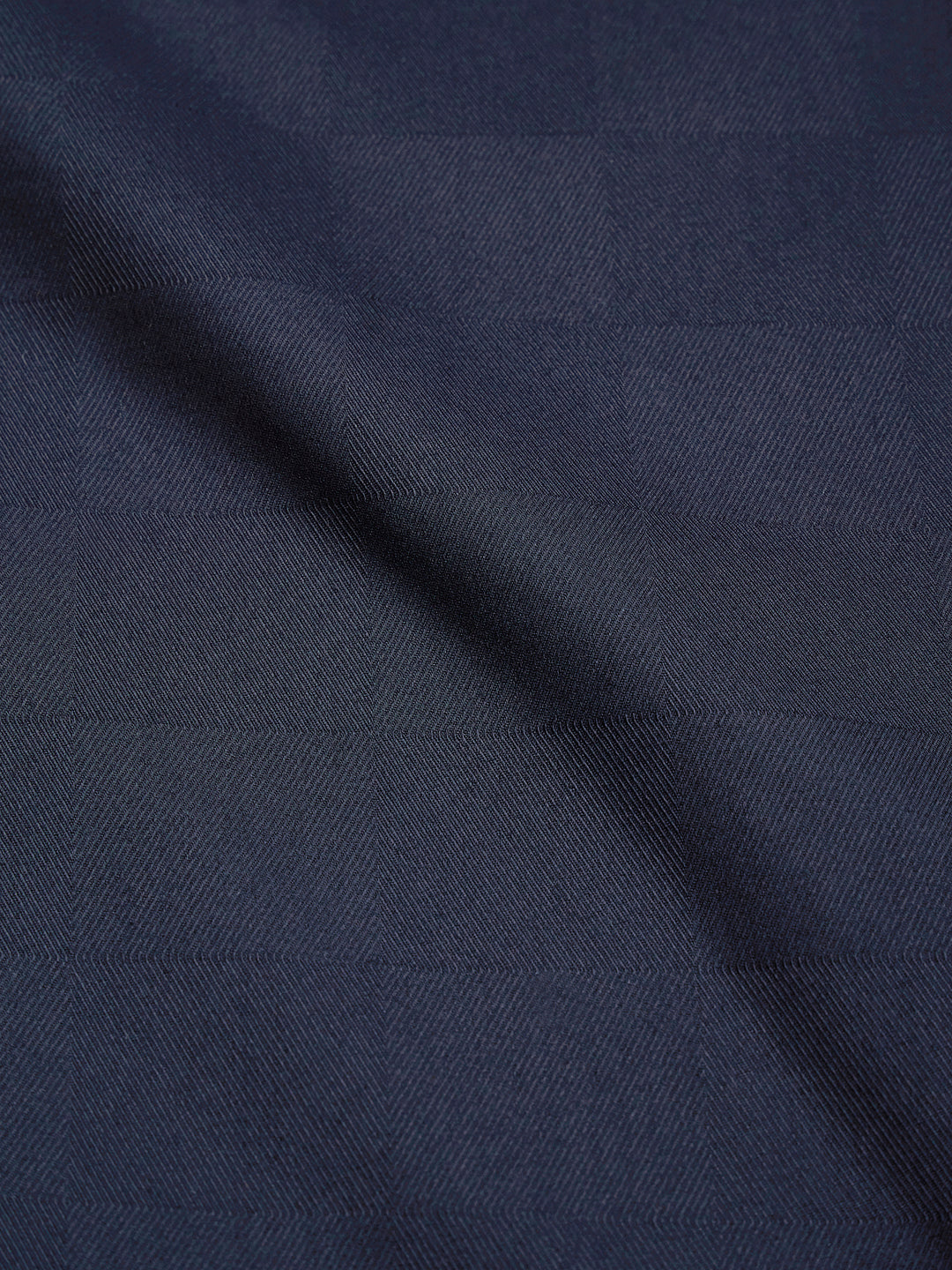 Regular Fit Formal Textured Navy Blue Shirt For Men