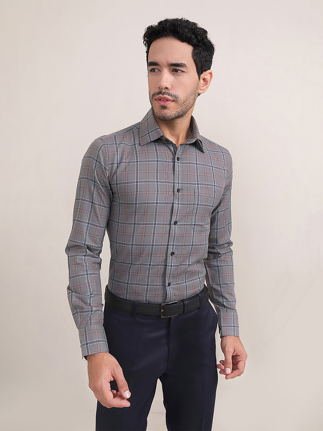 Regular Fit Formal Shirts For Men Perfectly Handfinished Collar & Cuffs