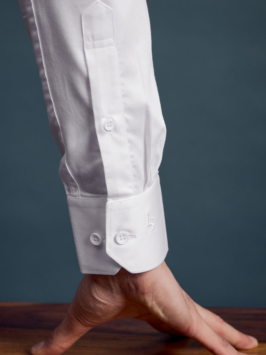 Men's Slim Fit Solid White Formal Shirt