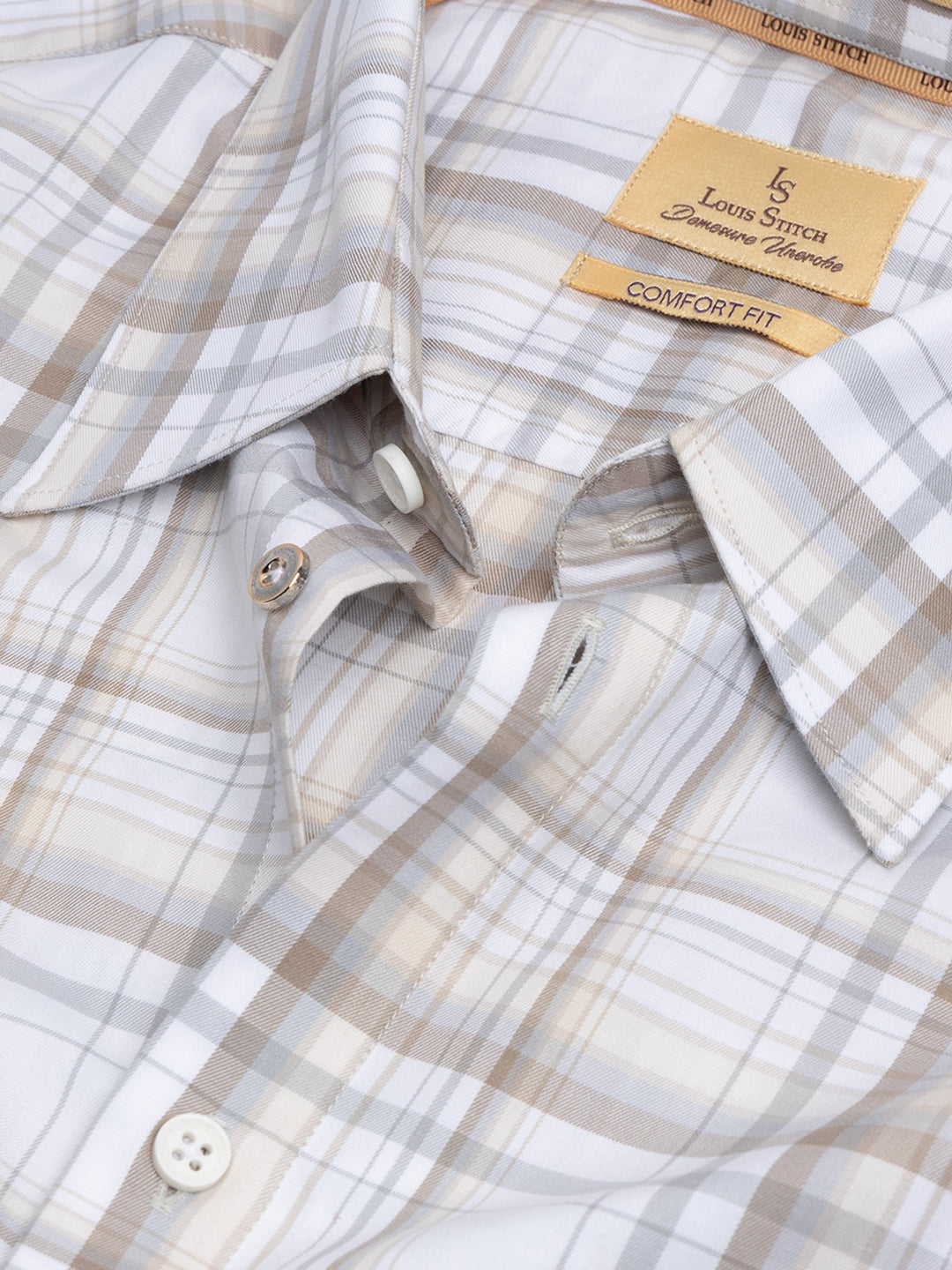 Regular Fit Formal Shirts For Men Perfectly Handfinished Collar & Cuffs