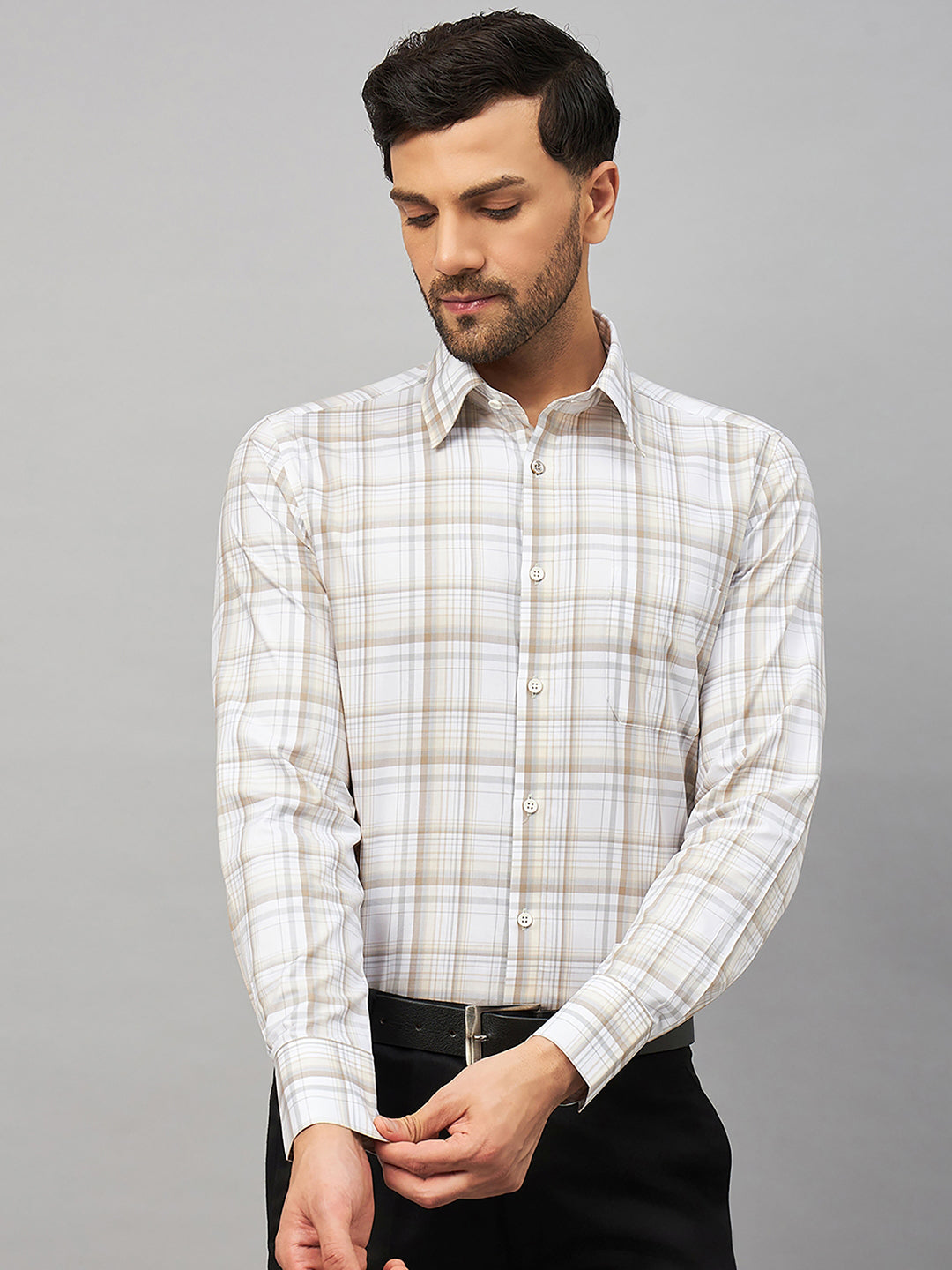 Regular Fit Formal Shirts For Men Perfectly Handfinished Collar & Cuffs