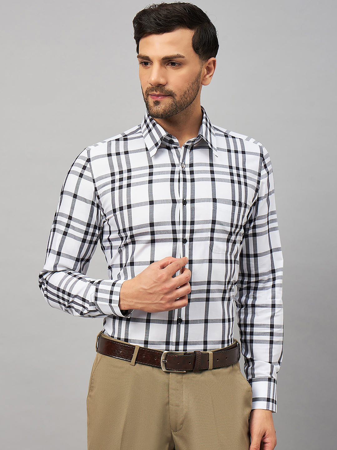 Regular Fit Formal Shirts For Men Perfectly Handfinished Collar & Cuffs