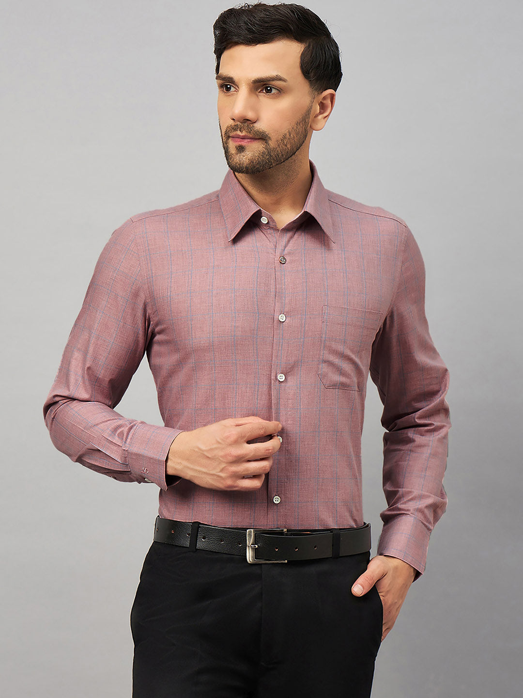 Regular Fit Formal Shirts For Men Perfectly Handfinished Collar & Cuffs