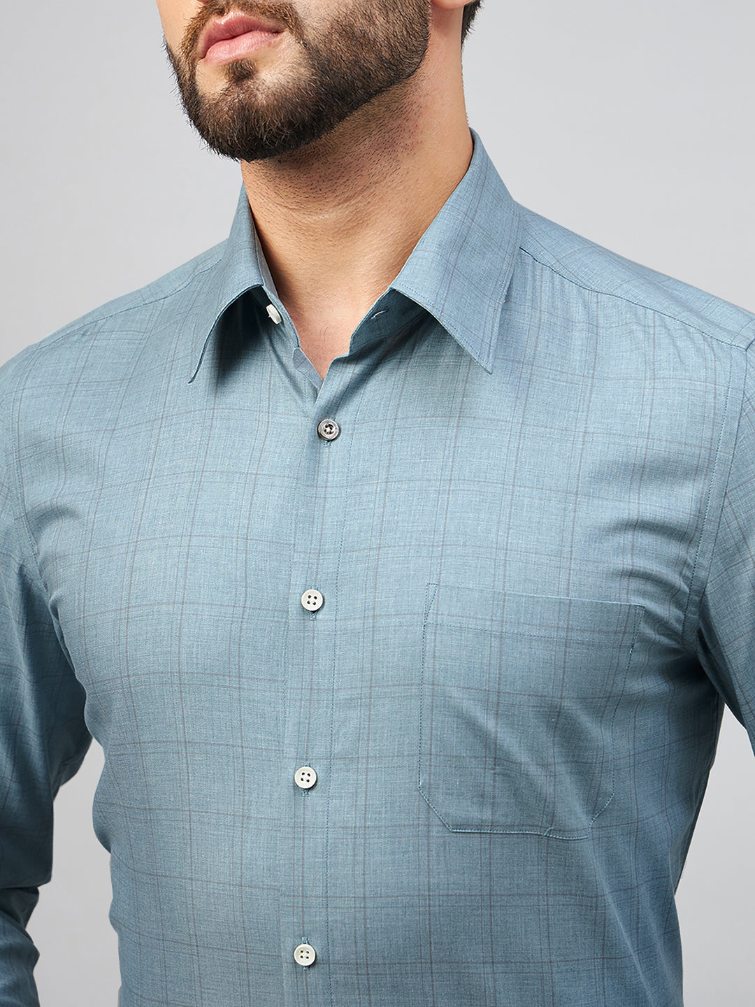 Regular Fit Formal Shirts For Men Perfectly Handfinished Collar & Cuffs