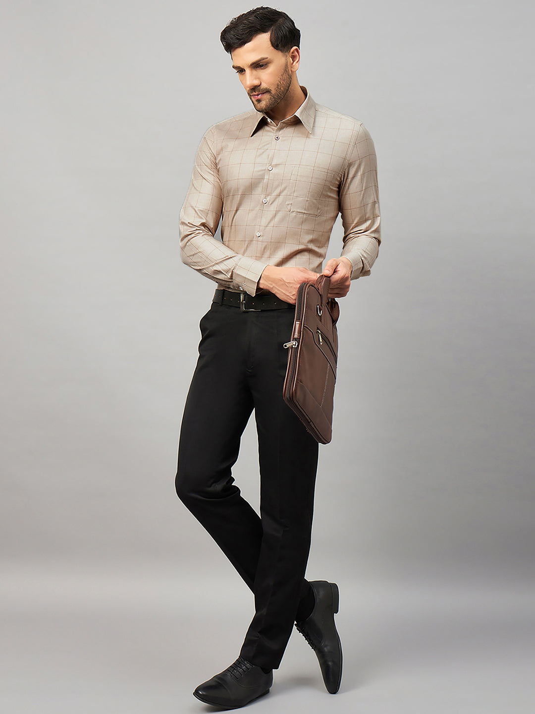 Regular Fit Formal Shirts For Men Perfectly Handfinished Collar & Cuffs