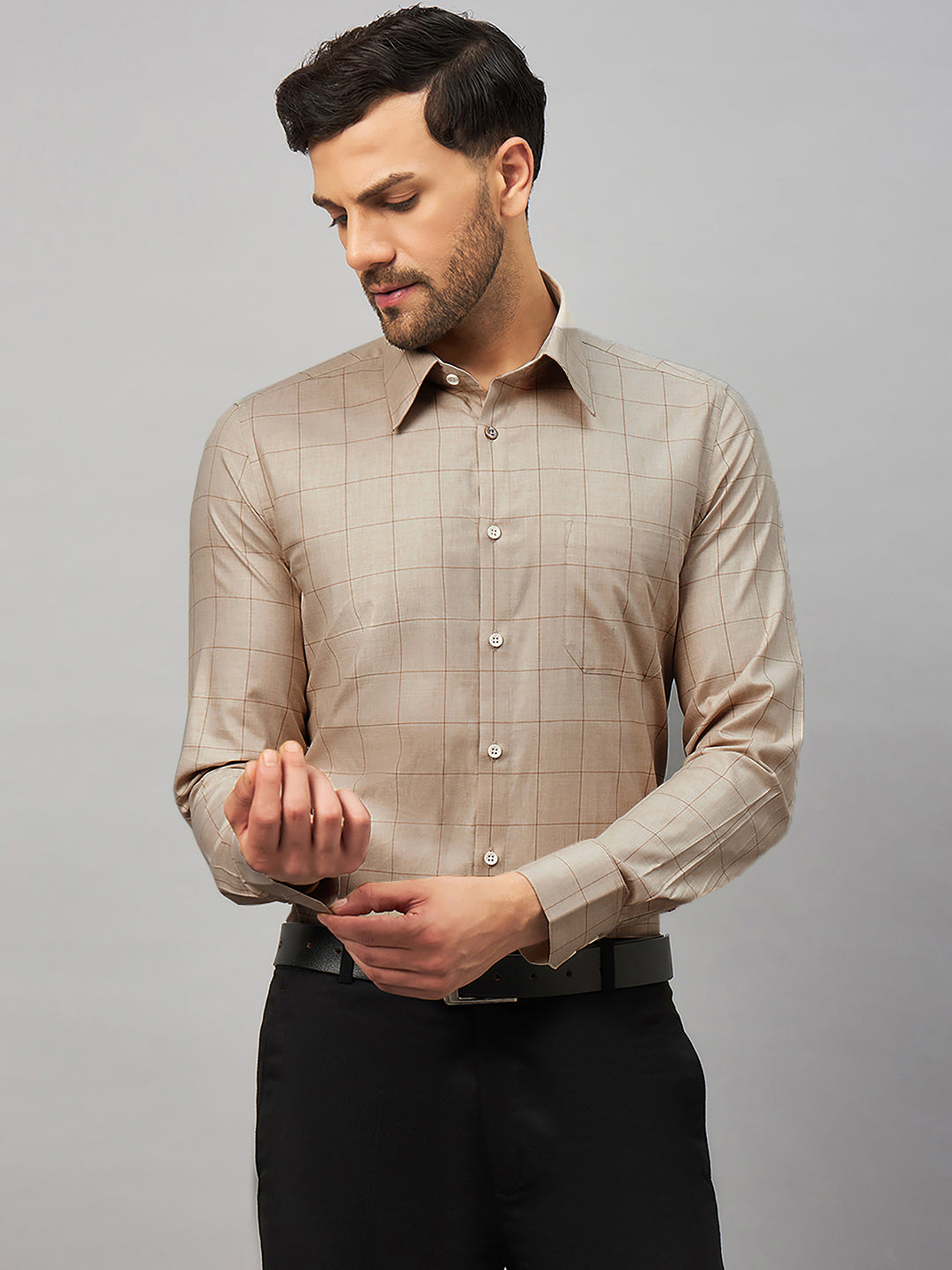 Regular Fit Formal Shirts For Men Perfectly Handfinished Collar & Cuffs