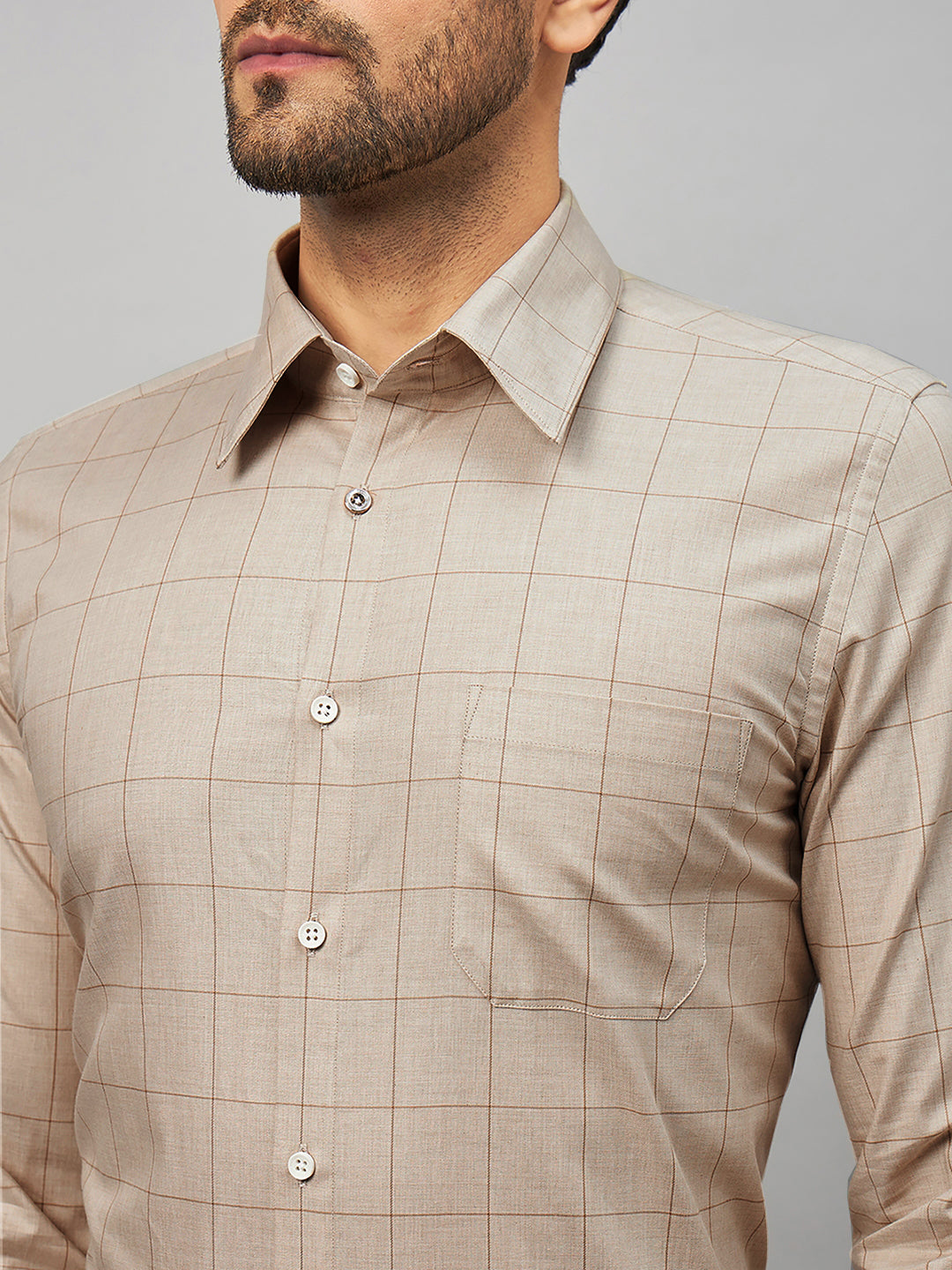 Regular Fit Formal Shirts For Men Perfectly Handfinished Collar & Cuffs