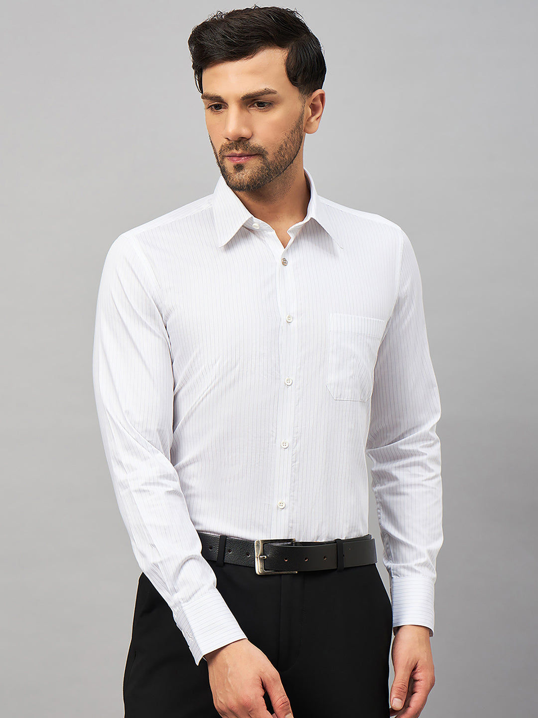 Regular Fit Formal Shirts For Men Perfectly Handfinished Collar & Cuffs