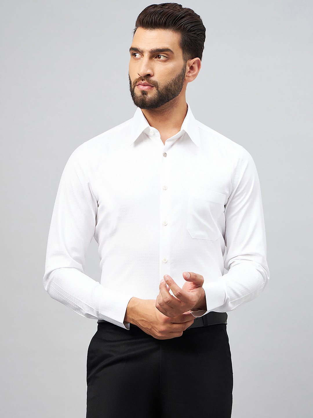 Regular Fit Formal Shirts For Men Perfectly Handfinished Collar & Cuffs