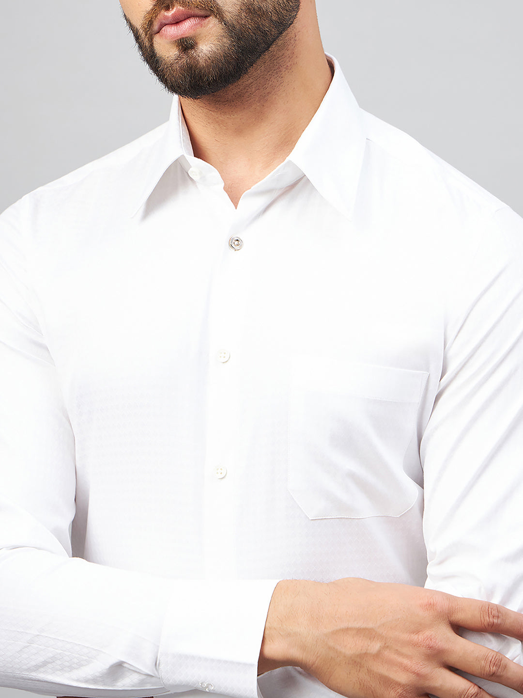 Regular Fit Formal Shirts For Men Perfectly Handfinished Collar & Cuffs
