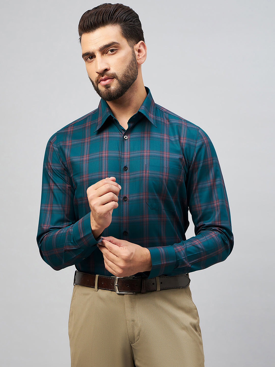Regular Fit Formal Shirts For Men Perfectly Handfinished Collar & Cuffs