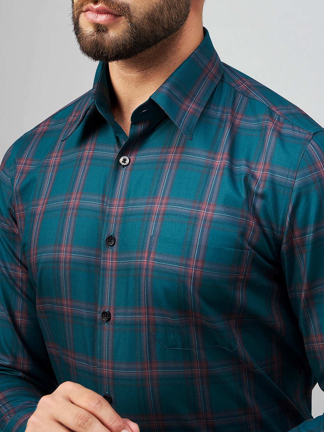 Regular Fit Formal Shirts For Men Perfectly Handfinished Collar & Cuffs
