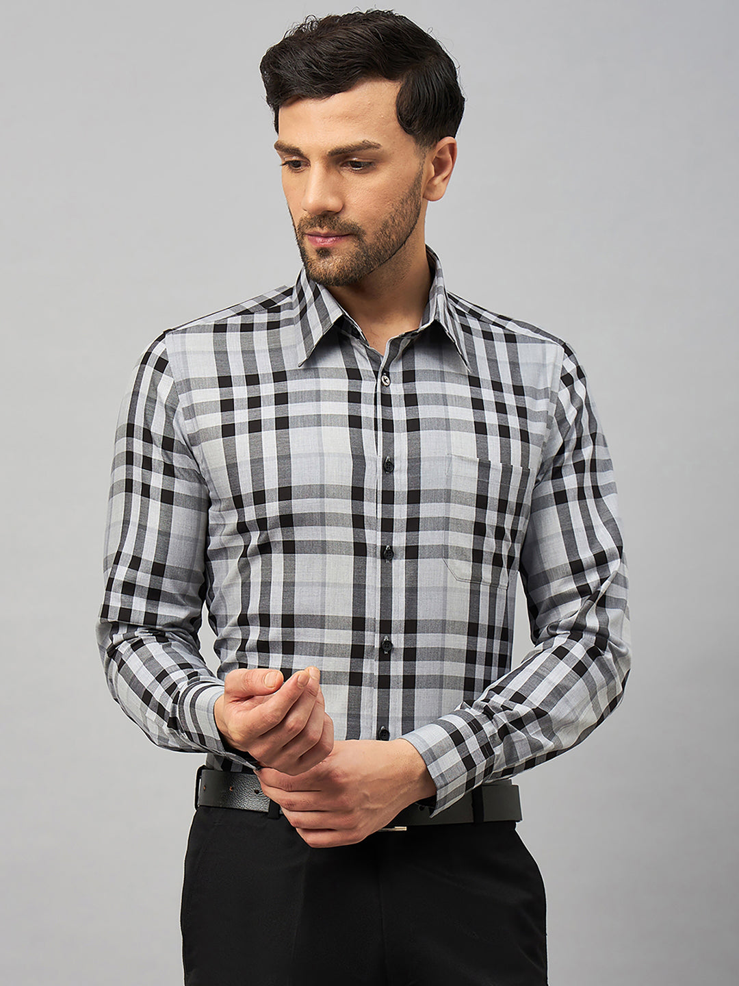 Regular Fit Formal Shirts For Men Perfectly Handfinished Collar & Cuffs