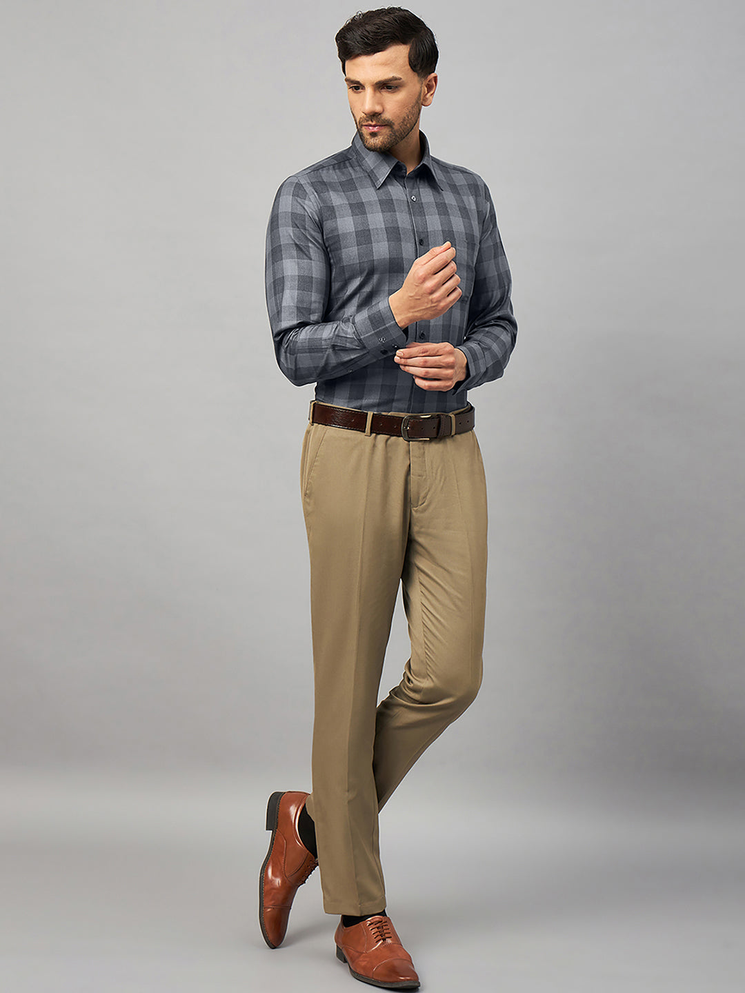 Regular Fit Formal Shirts For Men Perfectly Handfinished Collar & Cuffs