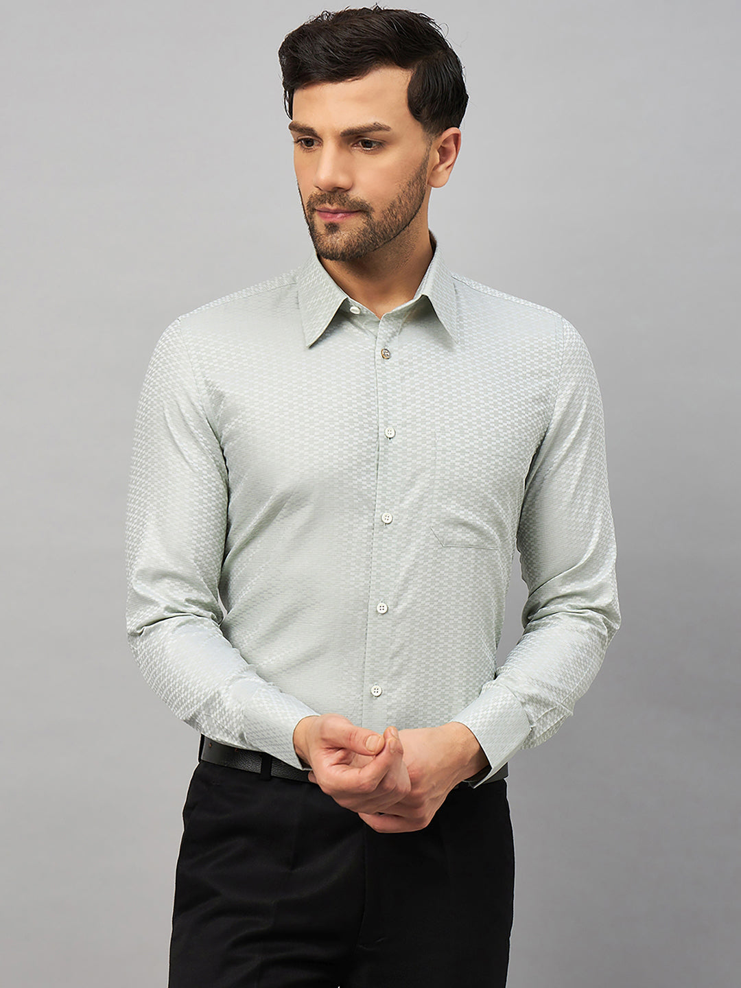 Regular Fit Formal Shirts For Men Perfectly Handfinished Collar & Cuffs
