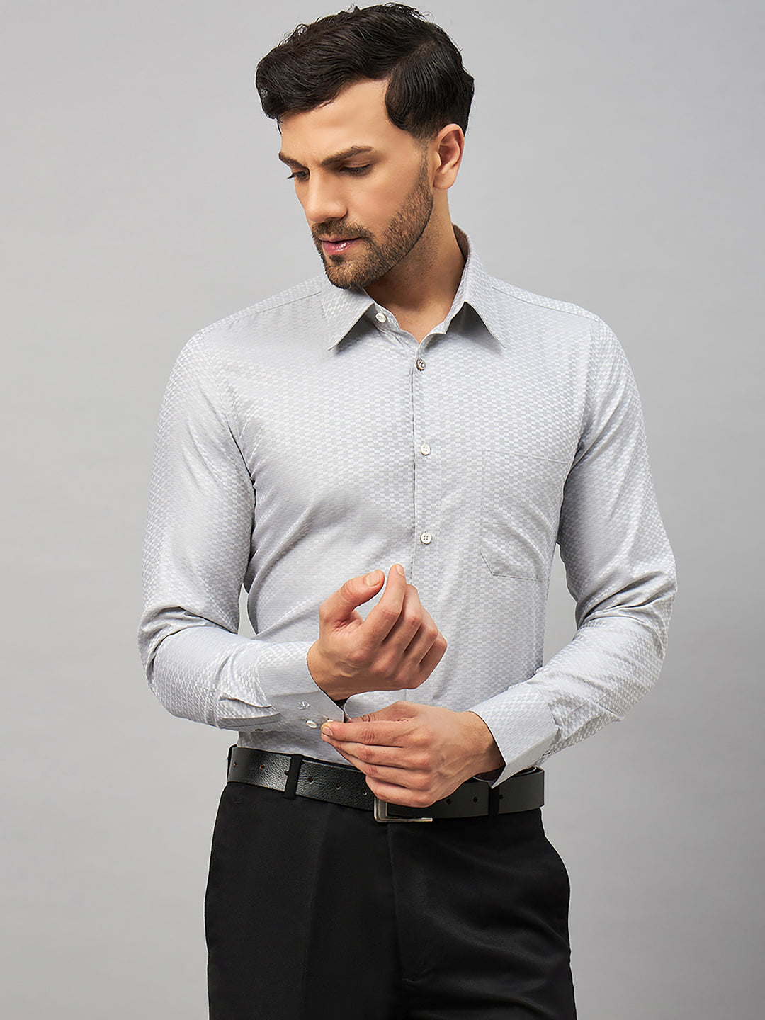 Regular Fit Formal Shirts For Men Perfectly Handfinished Collar & Cuffs