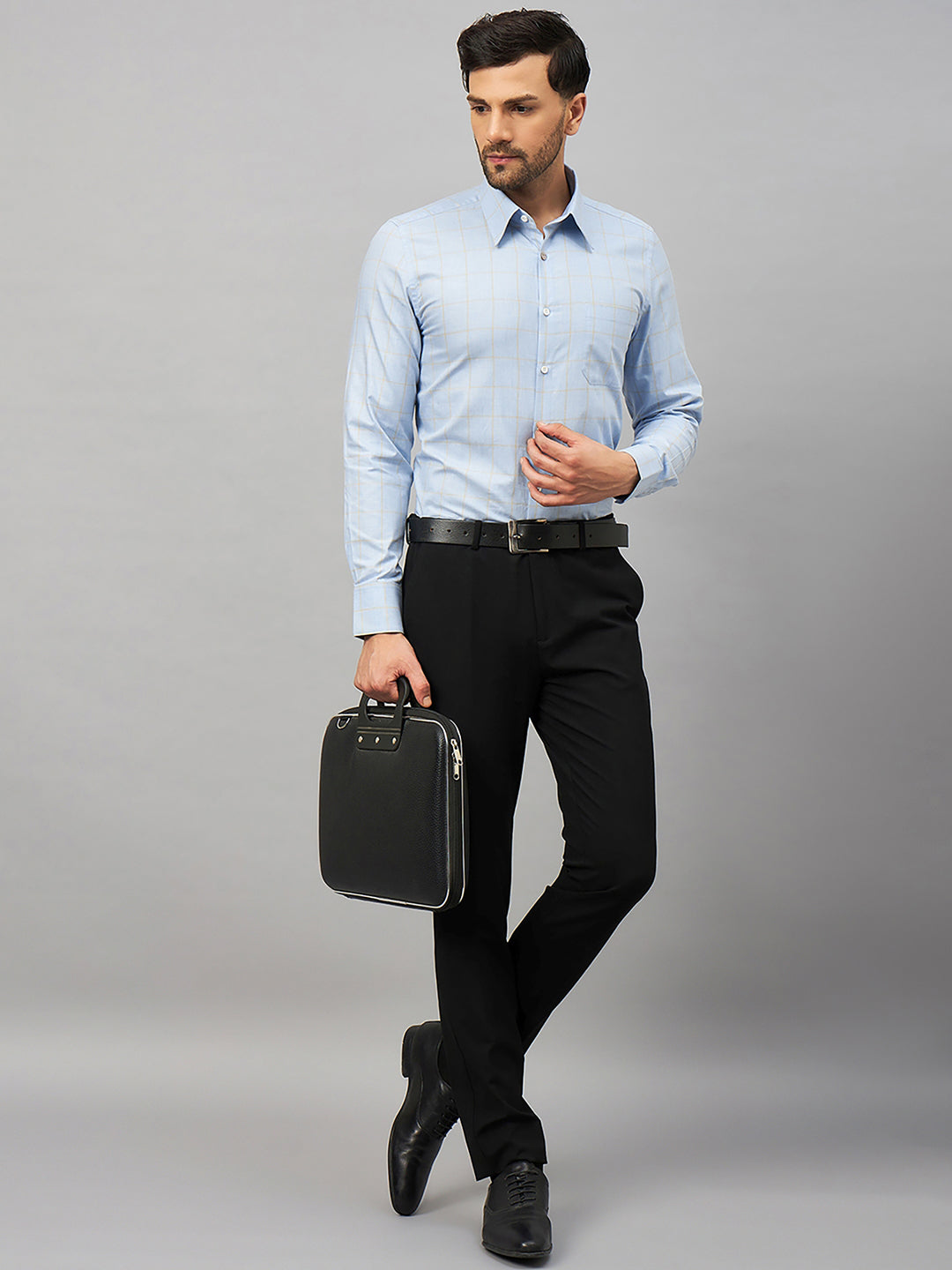 Regular Fit Formal Shirts For Men Perfectly Handfinished Collar & Cuffs