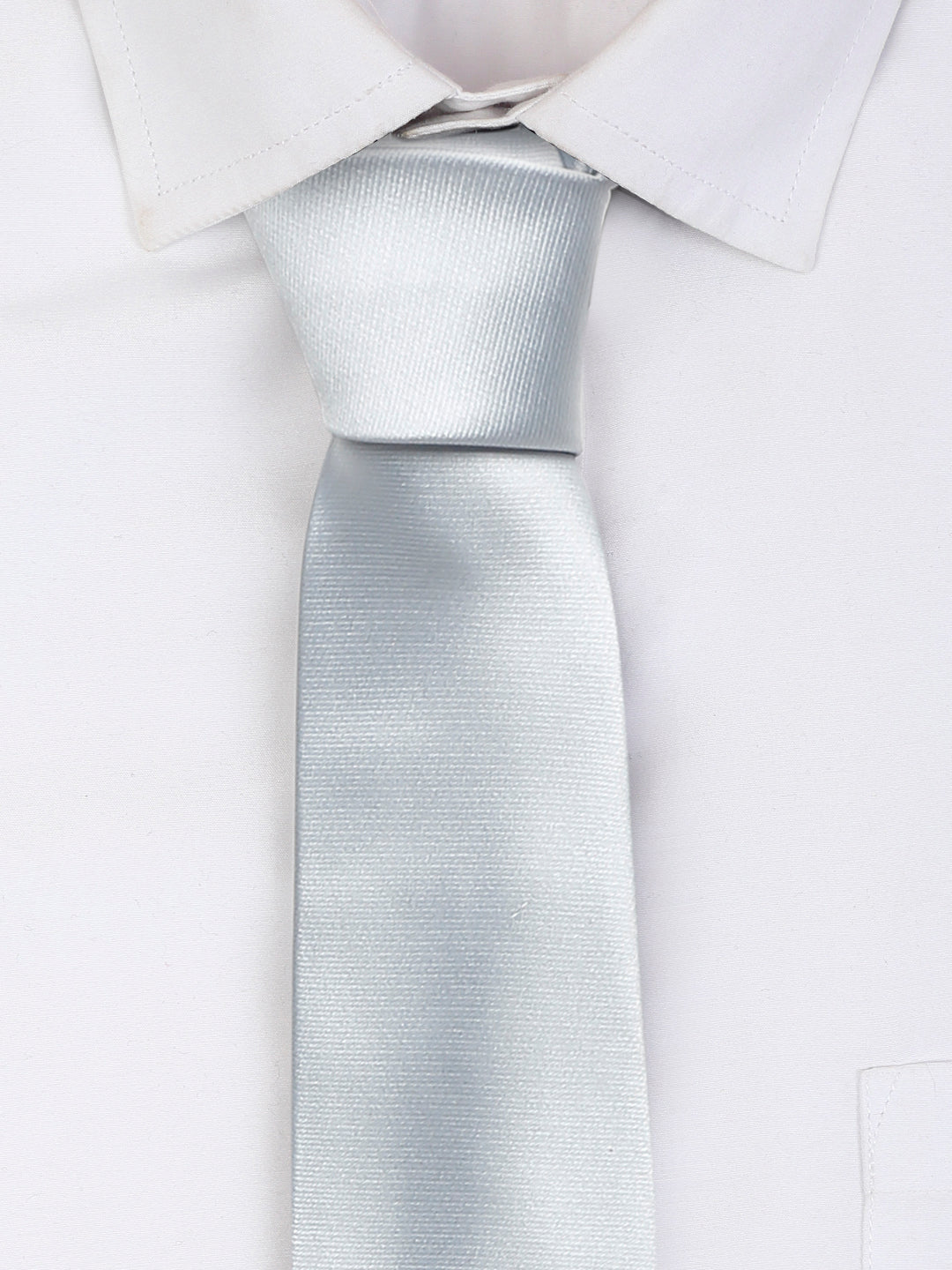 Silver Luxury Italian Silk Necktie Set With Pocket Square Cufflinks Brooch Gold Tie pin
