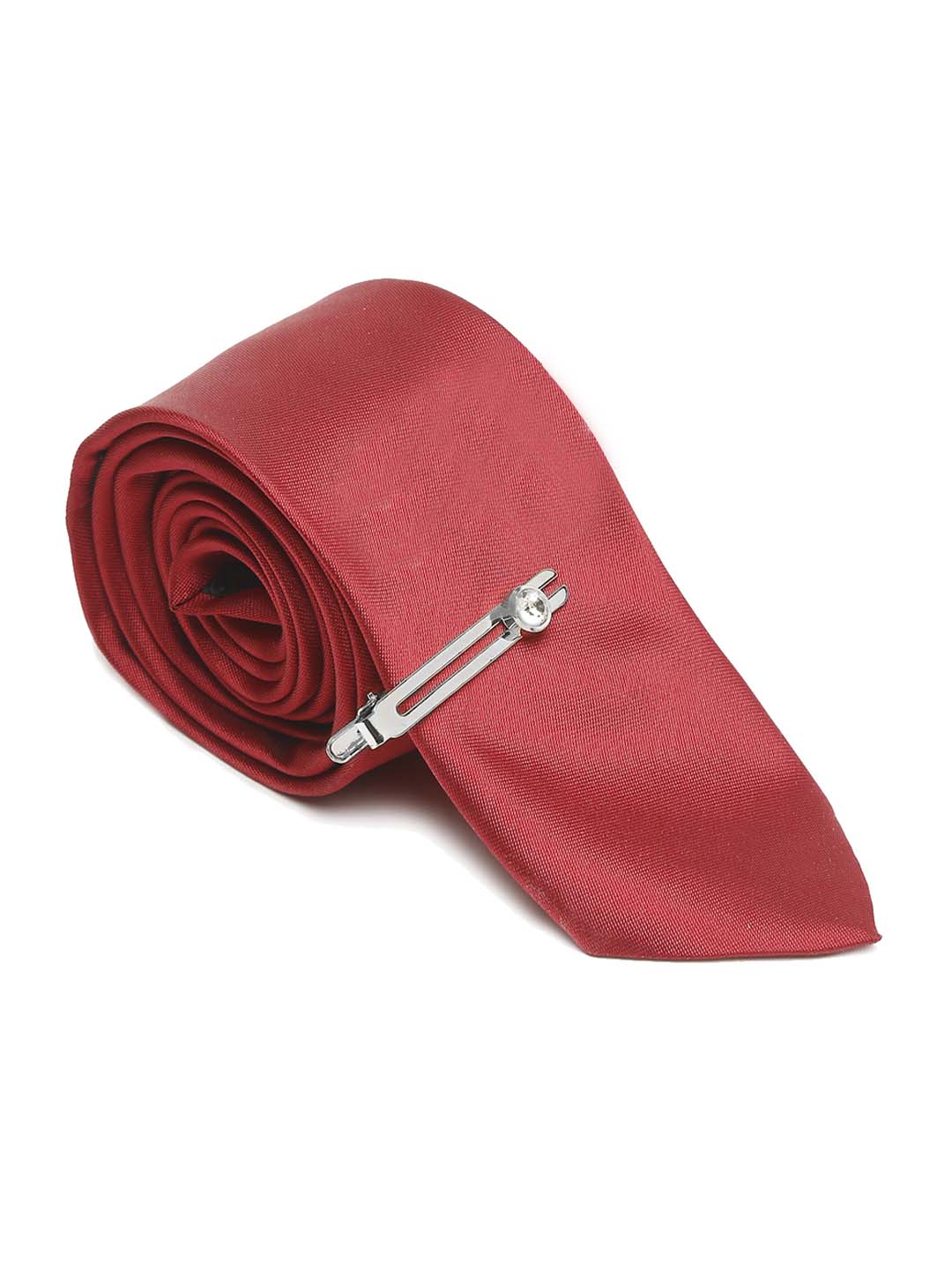 Clear Luxury Italian Silk Necktie Set With Pocket Square Cufflinks Brooch Chrome Tie pin