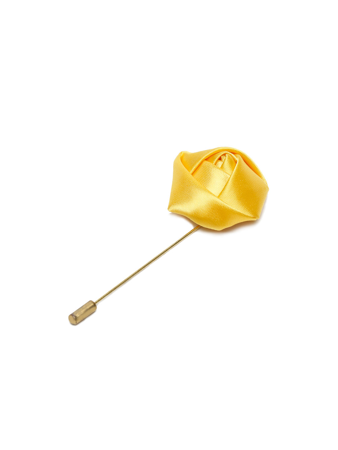 Yellow Luxury Italian Silk Necktie Set With Pocket Square Cufflinks Brooch Gold Tie pin