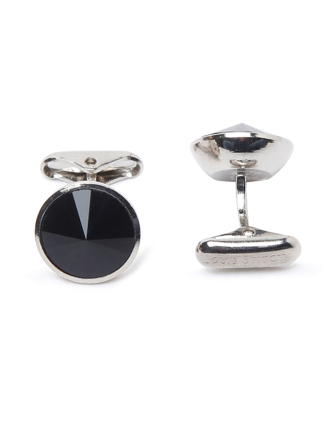 Sable Black Luxury Italian Silk Necktie Set With Pocket Square Cufflinks Brooch Chrome Tie pin