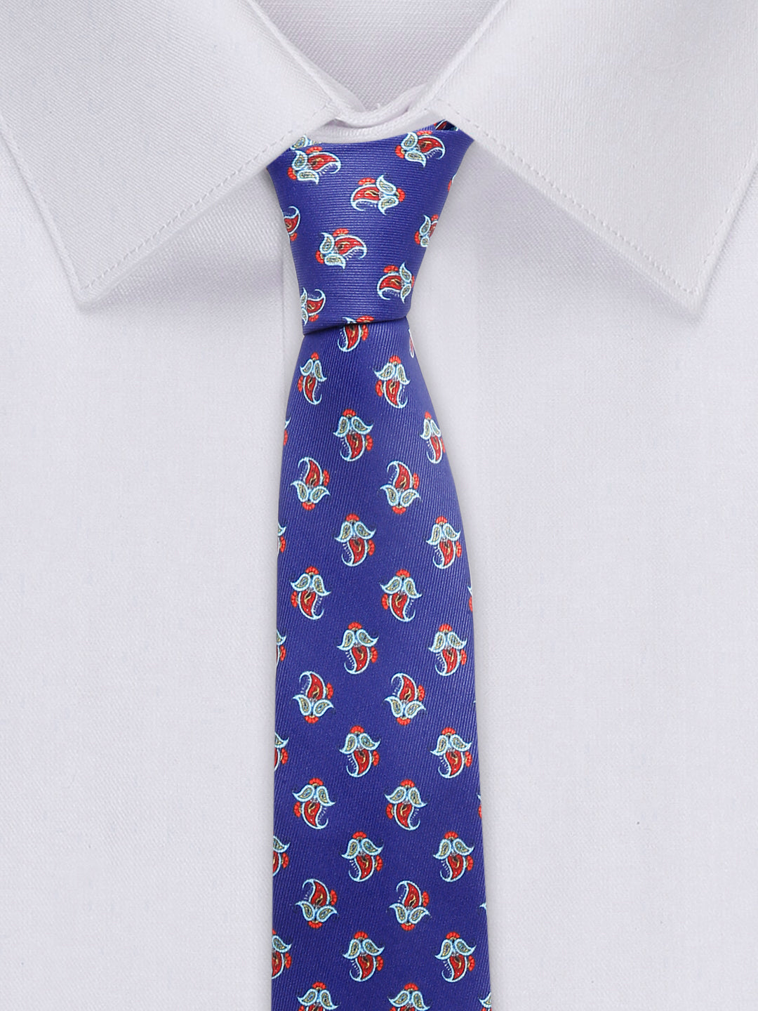 Royal Blue Luxury Italian Silk Necktie Set With Pocket Square Cufflinks Brooch Chrome Tie pin