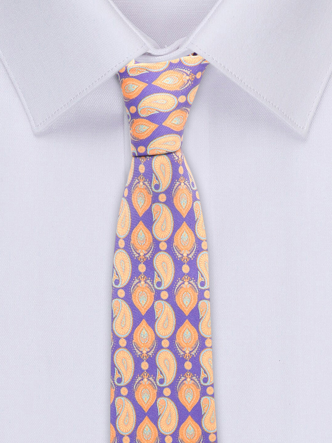 Amethyst Purple Luxury Italian Silk Necktie Set With Pocket Square Cufflinks Brooch Chrome Tie pin
