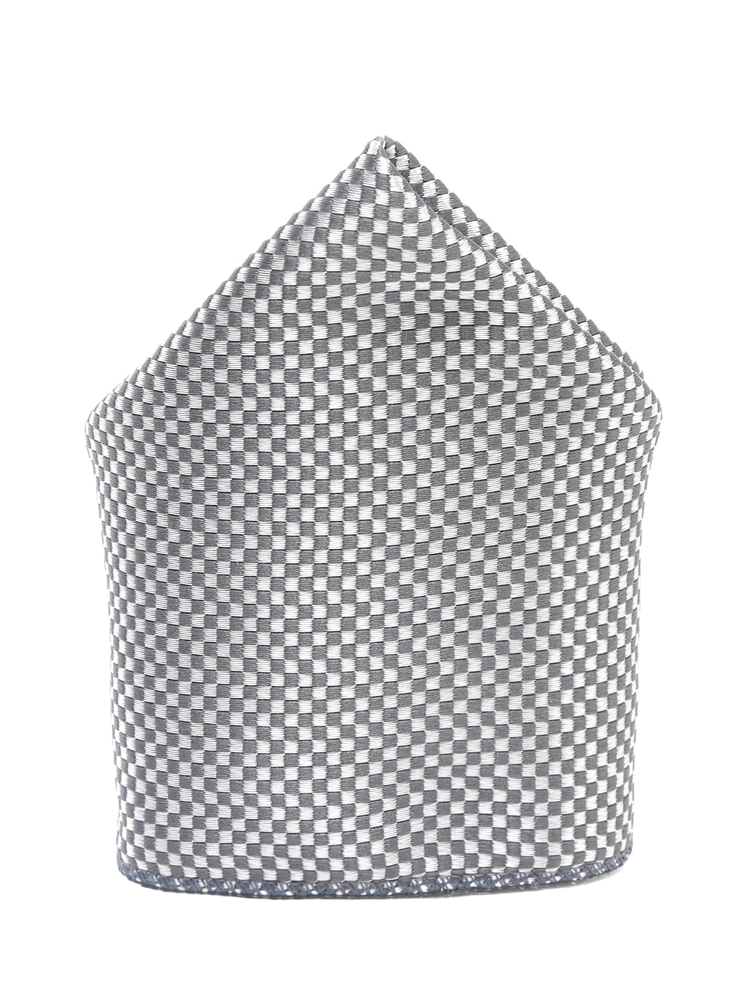 Checkered Black Luxury Italian Silk Necktie Set With Pocket Square Cufflinks Brooch Gold Tie pin