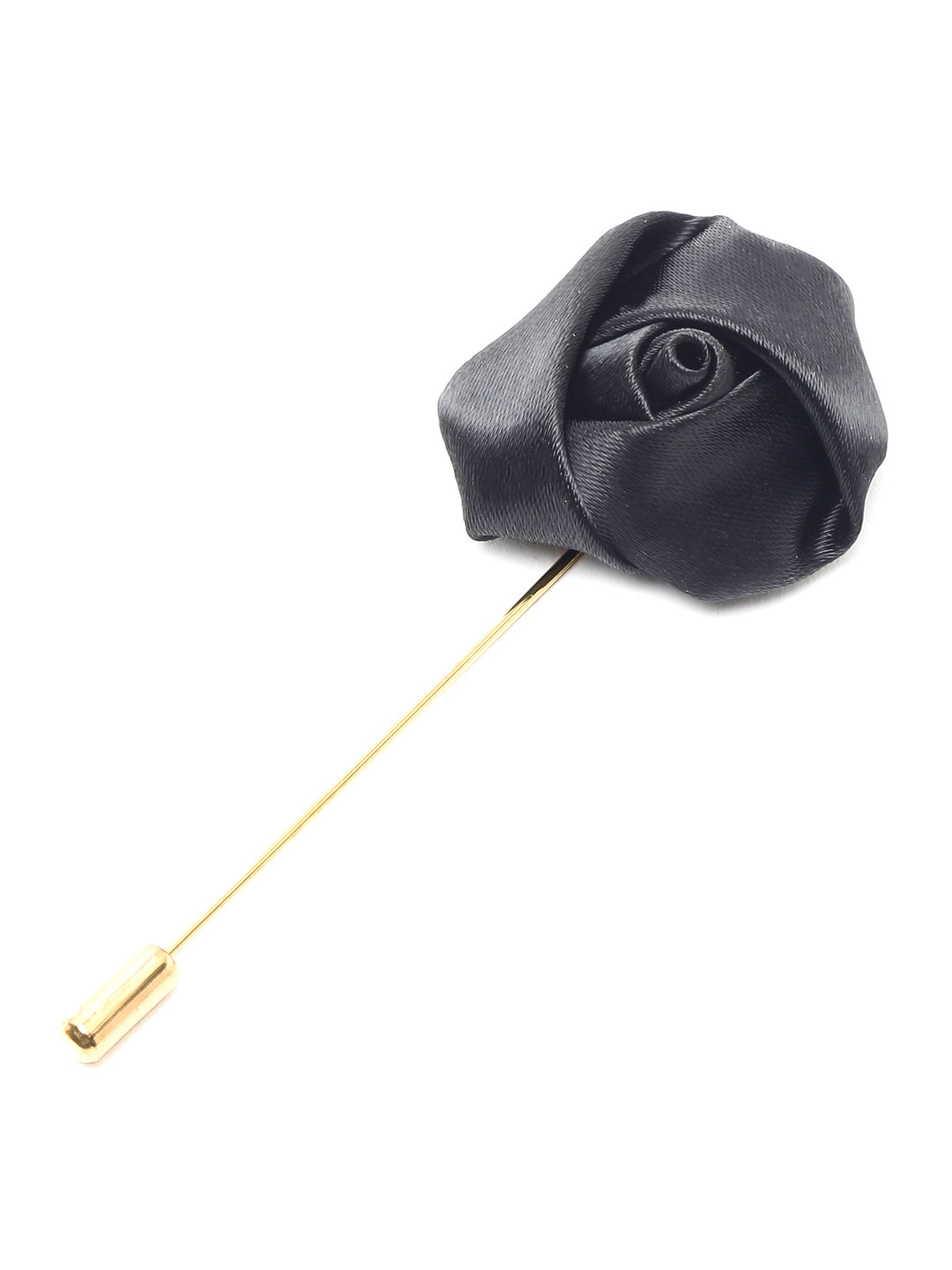 Polka Black Luxury Italian Silk Necktie Set With Pocket Square Cufflinks Brooch Gold Tie pin