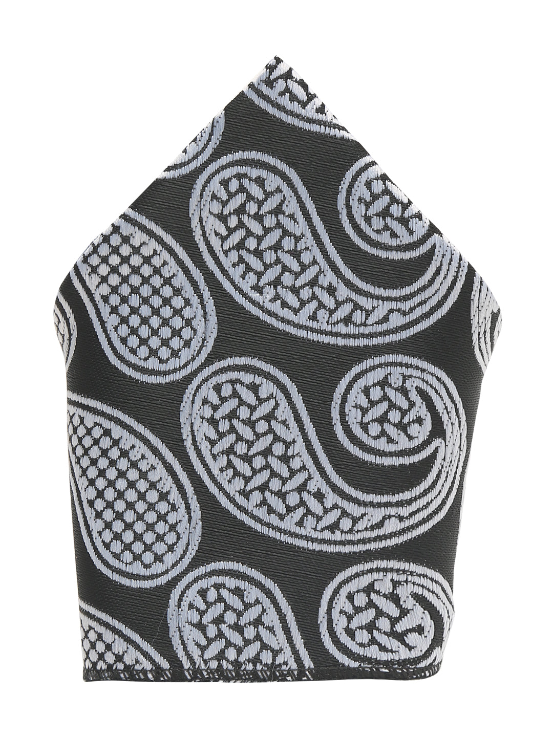 Midnight Black Luxury Italian Silk Necktie Set With Pocket Square Cufflinks Brooch Gold Tie pin