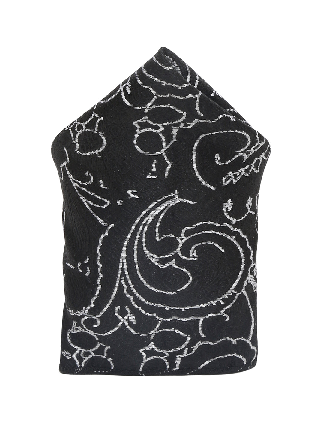 Onyx Black Luxury Italian Silk Necktie Set With Pocket Square Cufflinks Brooch Chrome Tie pin