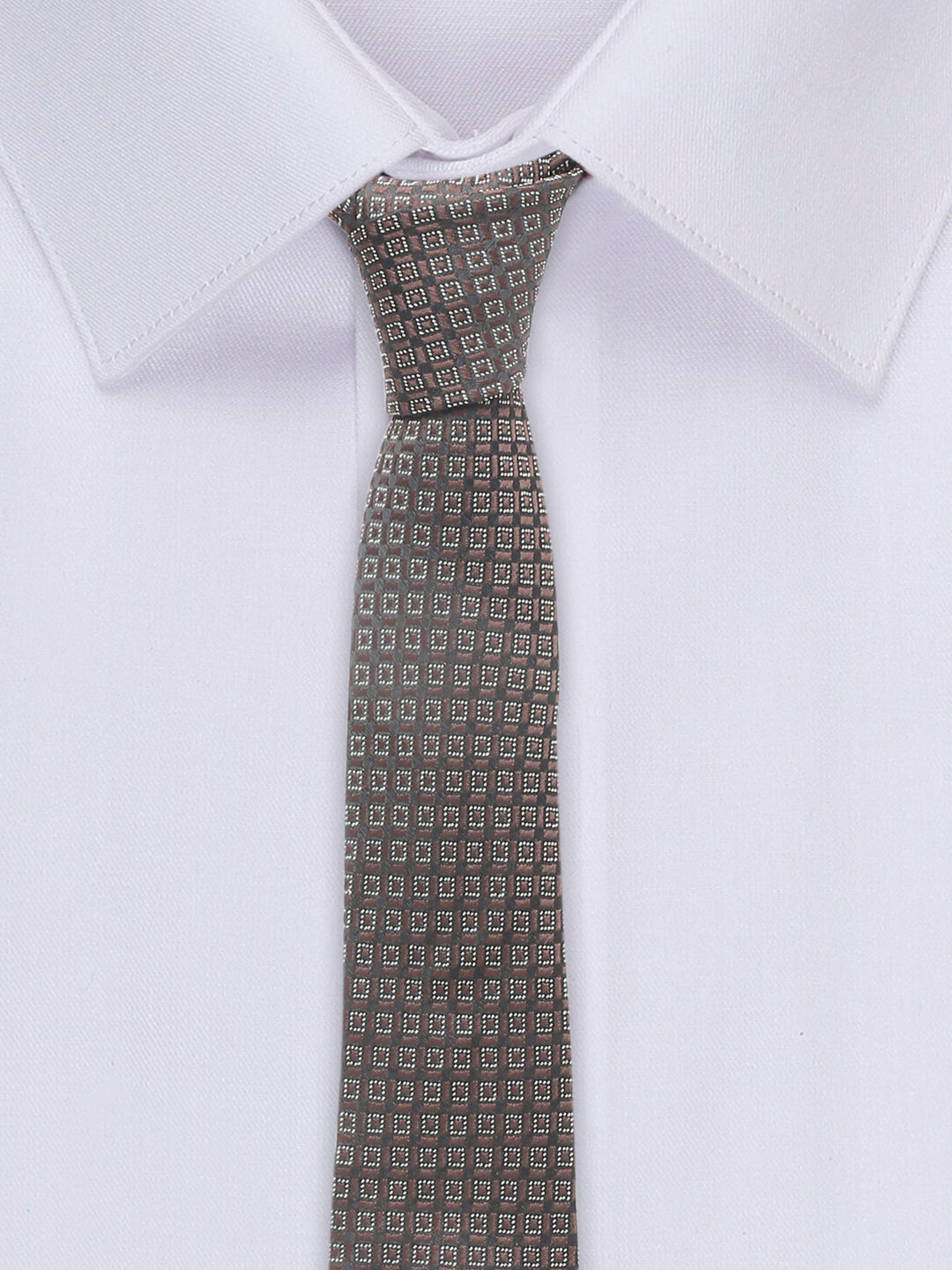 Chocolate Brown Luxury Italian Silk Necktie Set With Pocket Square Cufflinks Brooch Gold Tie pin