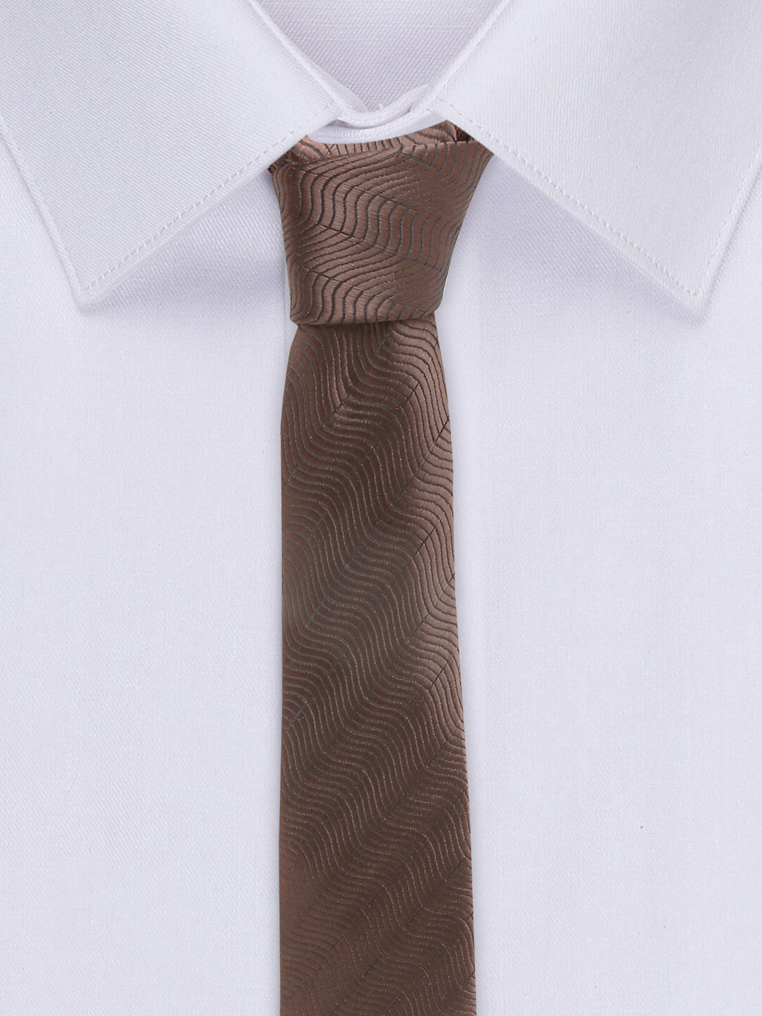 Van Dyke Brown Italian Silk Necktie Set Pocket Square Golden Tiepin cufflinks and Brooch