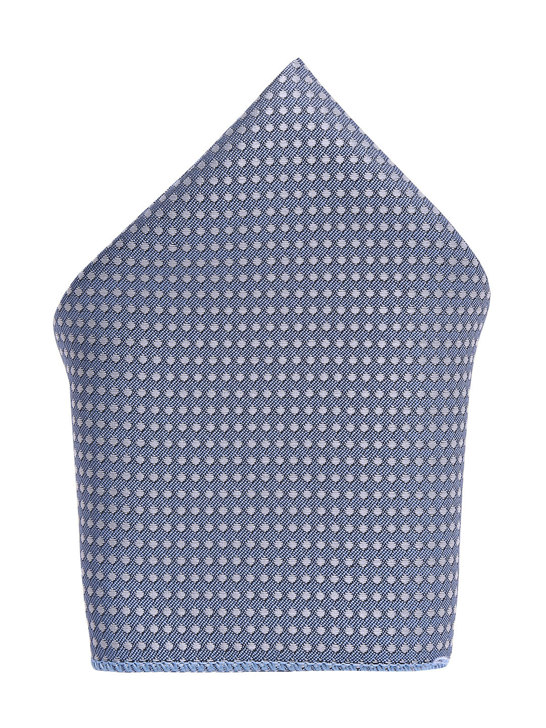 Ash Blue Luxury Italian Silk Necktie Set With Pocket Square Cufflinks Brooch Chrome Tie pin
