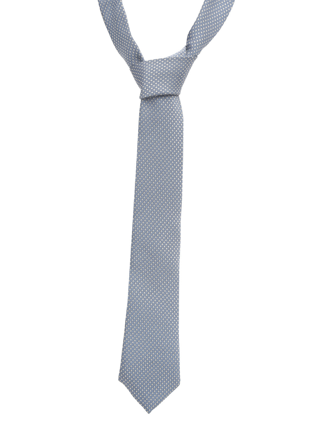 Ash Blue Luxury Italian Silk Necktie Set With Pocket Square Cufflinks Brooch Gold Tie pin