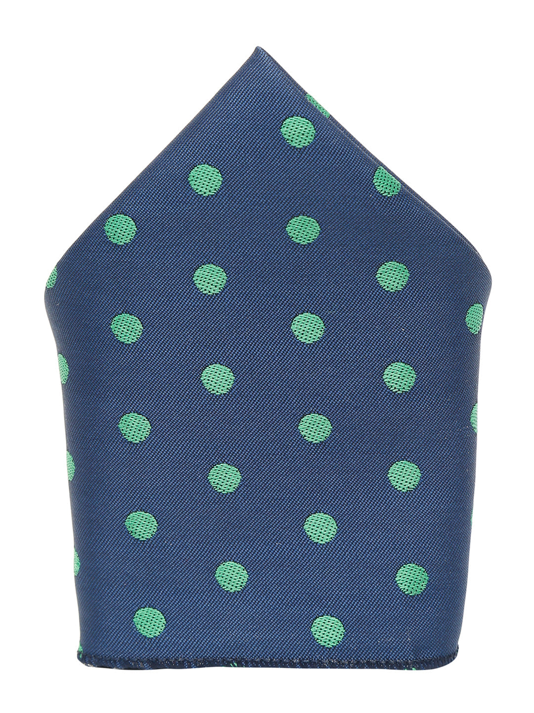 Polka Dot Blue Luxury Italian Silk Necktie Set With Pocket Square Cufflinks Brooch Chrome Tie pin