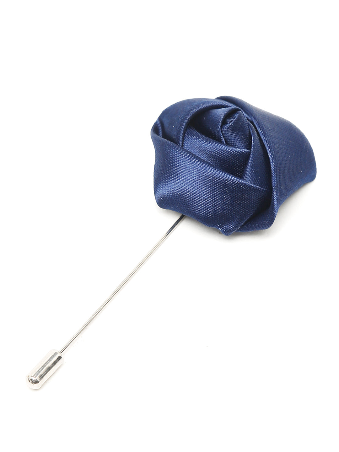 Polka Dot Blue Luxury Italian Silk Necktie Set With Pocket Square Cufflinks Brooch Chrome Tie pin