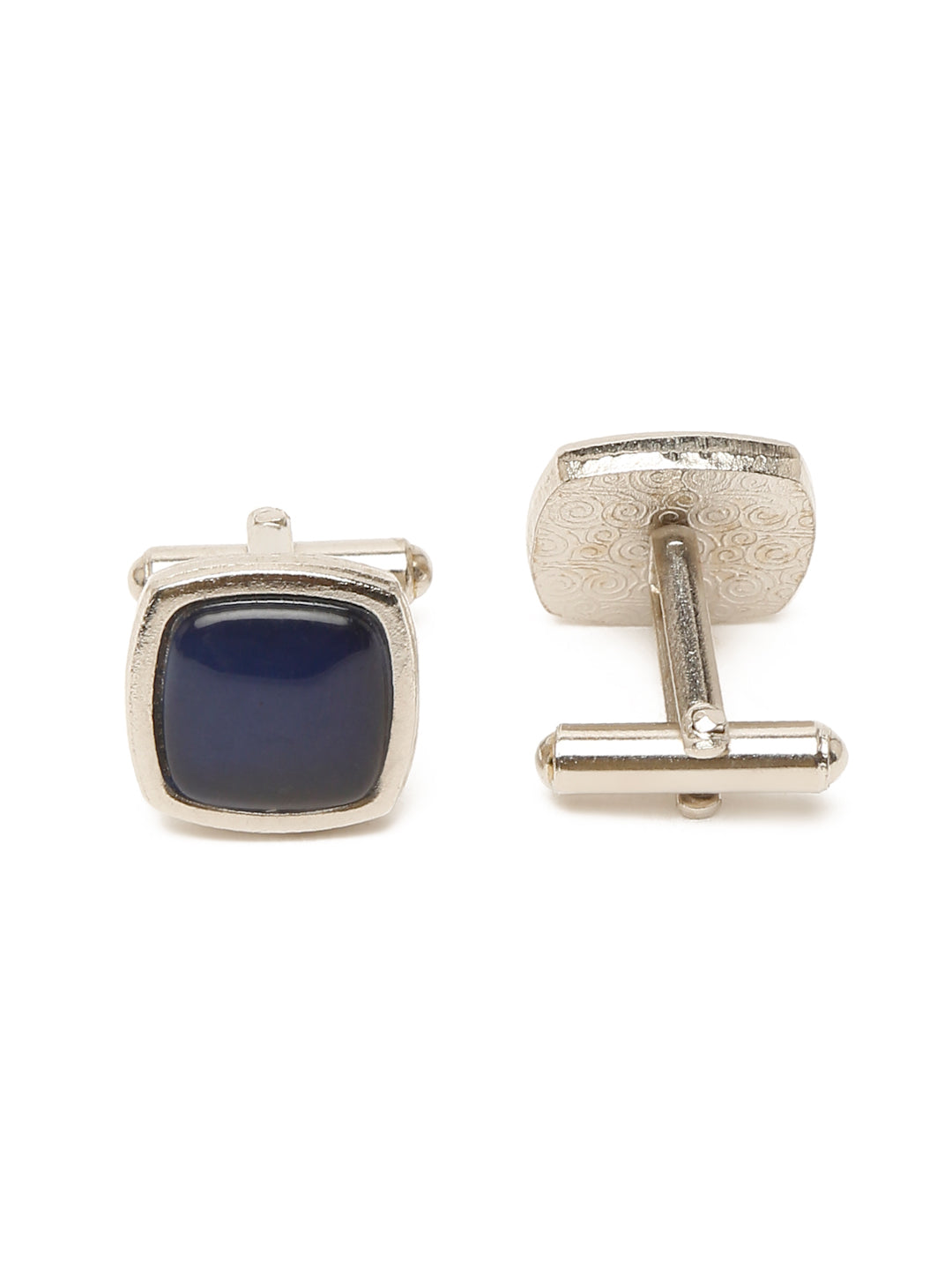 Royal Blue Luxury Italian Silk Necktie Set With Pocket Square Cufflinks Brooch Gold Tie pin