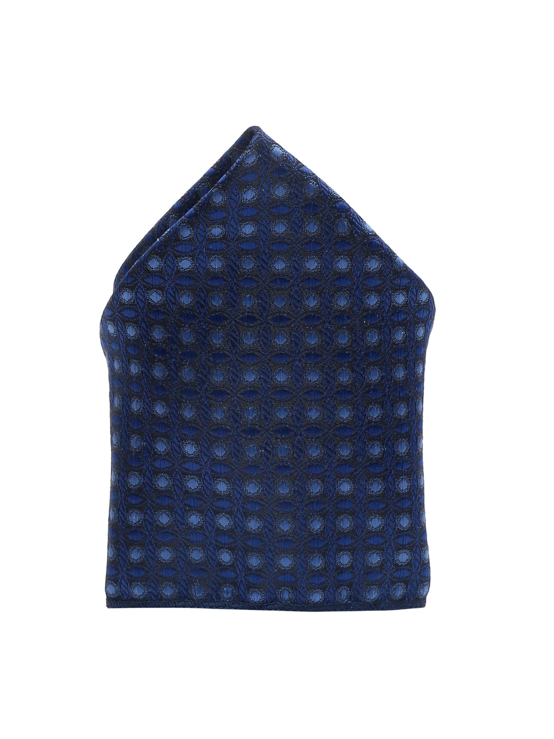 Admiral Blue Luxury Italian Silk Necktie Set With Pocket Square Cufflinks Brooch Gold Tie pin