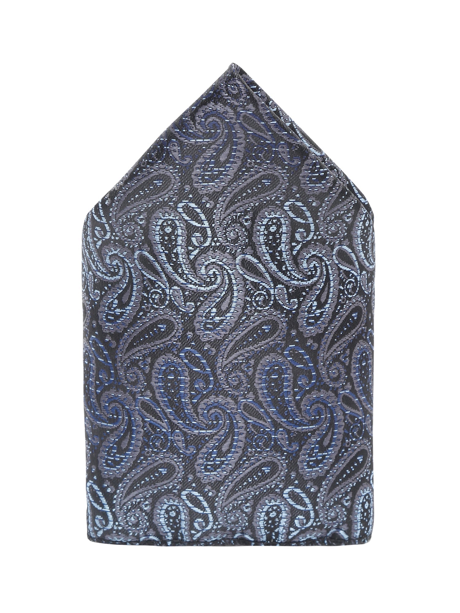 Spruce Blue Luxury Italian Silk Necktie Set With Pocket Square Cufflinks Brooch Chrome Tie pin