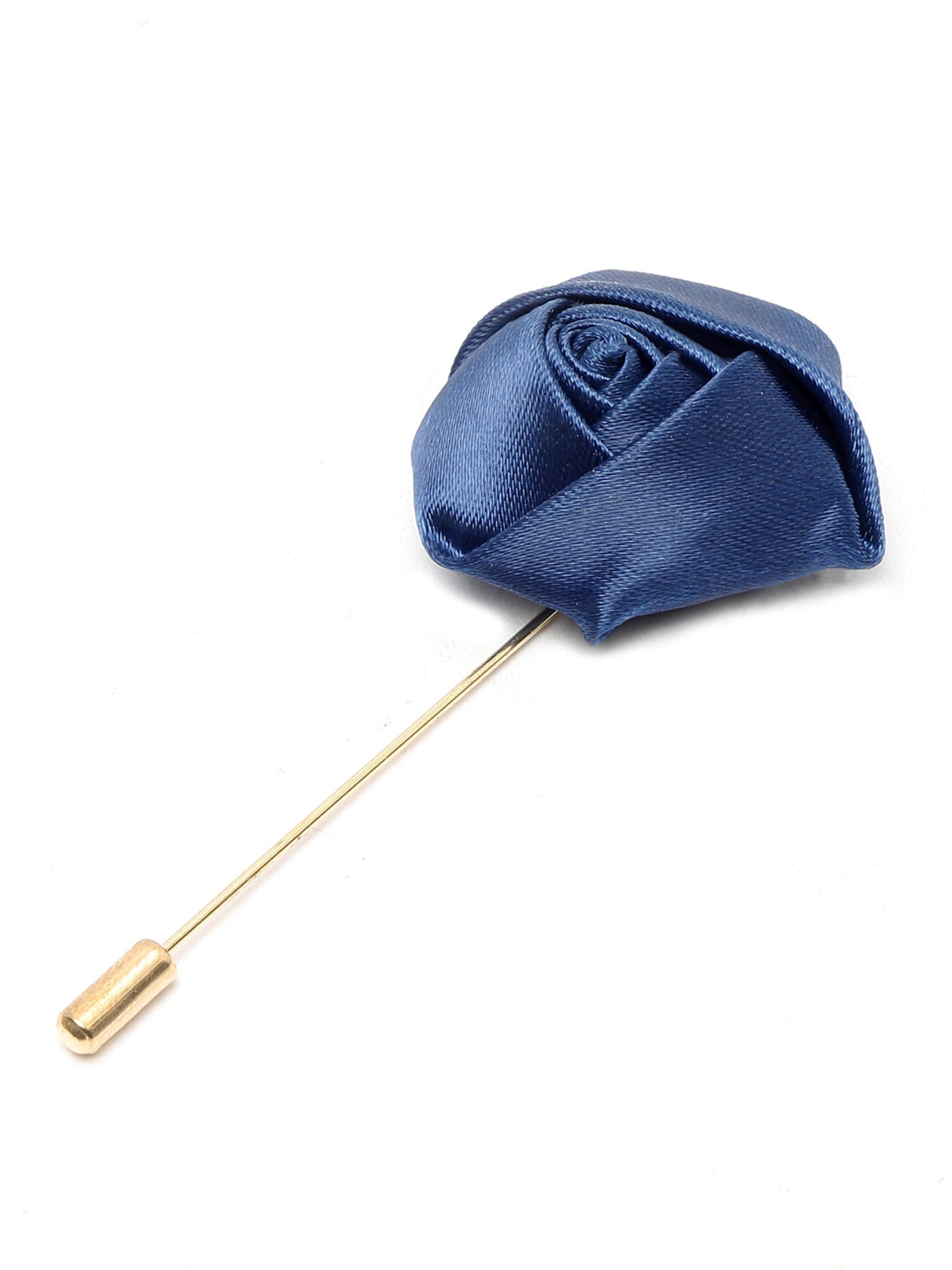 Spruce Blue Luxury Italian Silk Necktie Set With Pocket Square Cufflinks Brooch Chrome Tie pin