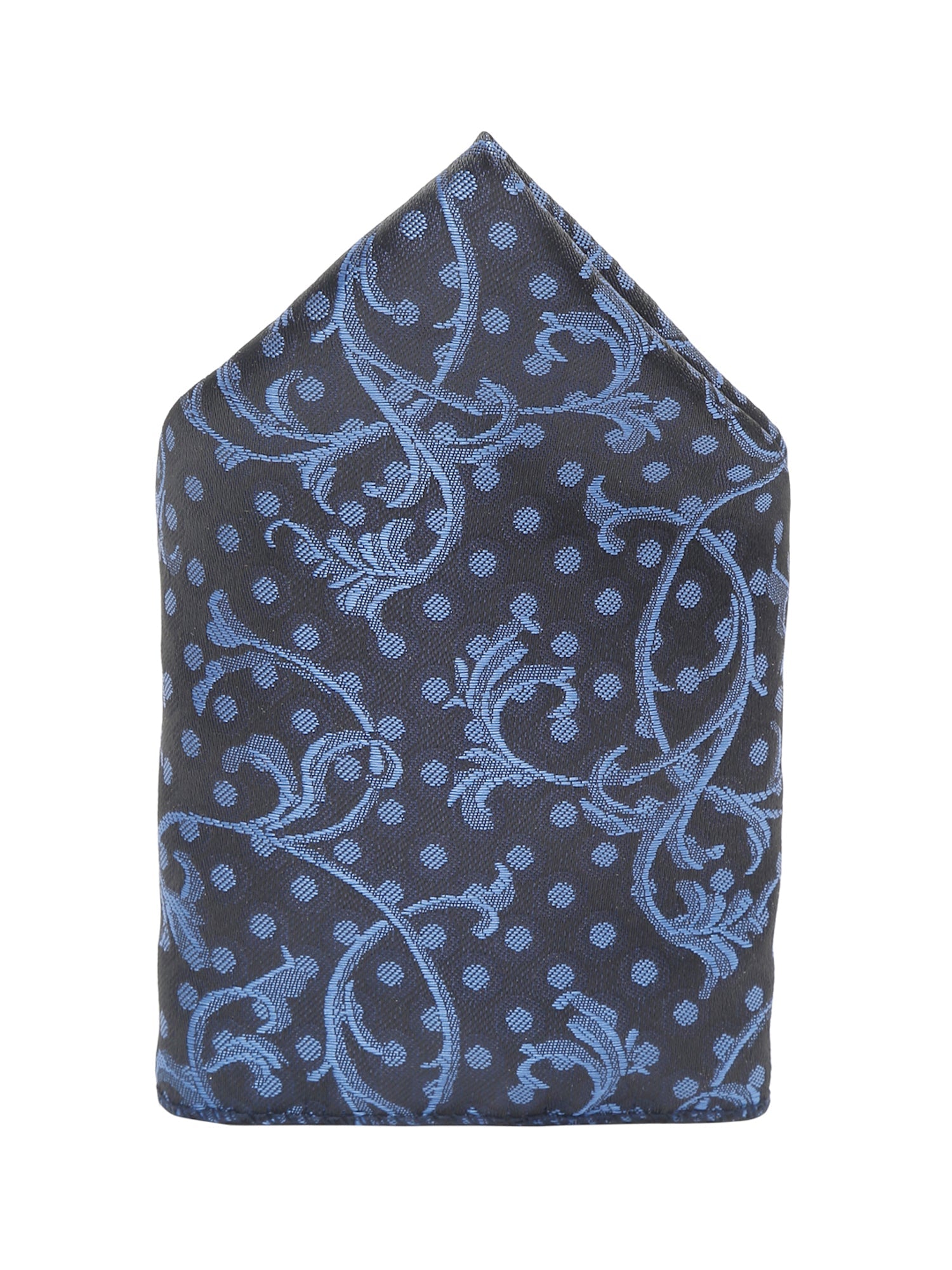 Prussian Blue Luxury Italian Silk Necktie Set With Pocket Square Cufflinks Brooch Chrome Tie pin